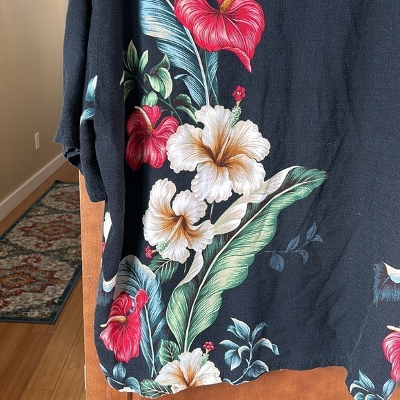 Vintage Iolani Hawaiian Men's Hawaiian Shirt Size XXL with Hibiscus Flowers - Picture 6 of 6